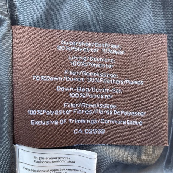 Women's Gray Down-filled Puffer Jacket - Picture 7 of 7